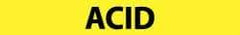 NMC - Pipe Marker with Acid Legend and No Graphic - 1-1/2 to 2" Pipe Outside Diam, Black on Yellow - Benchmark Tooling