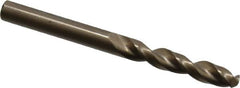Cleveland - #6 135° Parabolic Flute Cobalt Screw Machine Drill Bit - Oxide/Gold Finish, Right Hand Cut, 1-1/4" Flute Length, 2-3/8" OAL, Split Point, Straight Shank - Benchmark Tooling