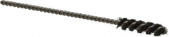 Weiler - 1/4" Diam Helical Steel Tube Brush - 0.004" Filament Diam, 1" Brush Length, 3-1/2" OAL, 1/8" Diam Stainless Steel Shank - Benchmark Tooling