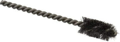 Weiler - 1/2" Diam Helical Steel Tube Brush - 0.005" Filament Diam, 1" Brush Length, 3-1/2" OAL, 3/16" Diam Stainless Steel Shank - Benchmark Tooling