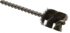 Weiler - 7/8" Diam Helical Stainless Steel Tube Brush - 0.006" Filament Diam, 1" Brush Length, 3-1/2" OAL, 7/32" Diam Stainless Steel Shank - Benchmark Tooling