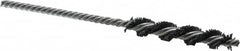 Weiler - 3/8" Diam Helical Nylon Tube Brush - Single Spiral, 0.022" Filament Diam, 2" Brush Length, 5" OAL, 5/32" Diam Shank - Benchmark Tooling