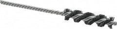 Weiler - 1/2" Diam Helical Nylon Tube Brush - Single Spiral, 0.022" Filament Diam, 2" Brush Length, 5" OAL, 3/16" Diam Shank - Benchmark Tooling