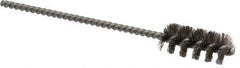 Weiler - 7/16" Diam Helical Stainless Steel Tube Brush - 0.005" Filament Diam, 1" Brush Length, 3-1/2" OAL, 1/8" Diam Stainless Steel Shank - Benchmark Tooling
