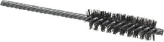 Weiler - 5/8" Diam Helical Steel Tube Brush - Double Spiral, 0.0104" Filament Diam, 2" Brush Length, 5-1/2" OAL, 7/32" Diam Shank - Benchmark Tooling