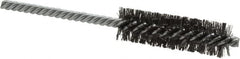 Weiler - 3/4" Diam Helical Steel Tube Brush - Double Spiral, 0.008" Filament Diam, 2-1/2" Brush Length, 5-1/2" OAL, 1/4" Diam Shank - Benchmark Tooling