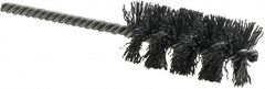 Weiler - 1-1/4" Diam Helical Nylon Tube Brush - Single Spiral, 0.022" Filament Diam, 2-1/2" Brush Length, 5-1/2" OAL, 1/4" Diam Shank - Benchmark Tooling