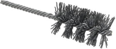 Weiler - 1-1/2" Diam Helical Nylon Tube Brush - Single Spiral, 0.035" Filament Diam, 2-1/2" Brush Length, 5-1/2" OAL, 1/4" Diam Shank - Benchmark Tooling