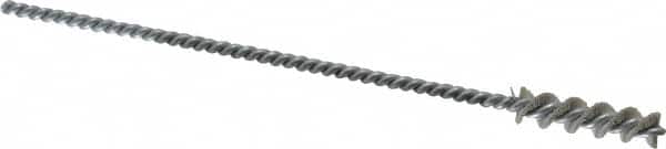 Weiler - 0.26" Diam Helical Nylon Tube Brush - 0.012" Filament Diam, 1" Brush Length, 5" OAL, 0.115" Diam Shank - Benchmark Tooling