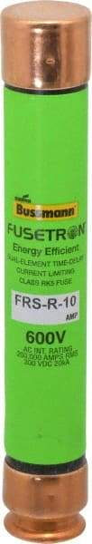 Cooper Bussmann - 300 VDC, 600 VAC, 10 Amp, Time Delay General Purpose Fuse - Fuse Holder Mount, 127mm OAL, 20 at DC, 200 (RMS) kA Rating, 13/16" Diam - Benchmark Tooling