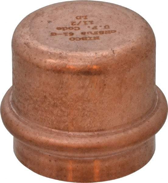 NIBCO - 1-1/2" Wrot Copper Pipe End Cap - P, Press Fitting - Benchmark Tooling