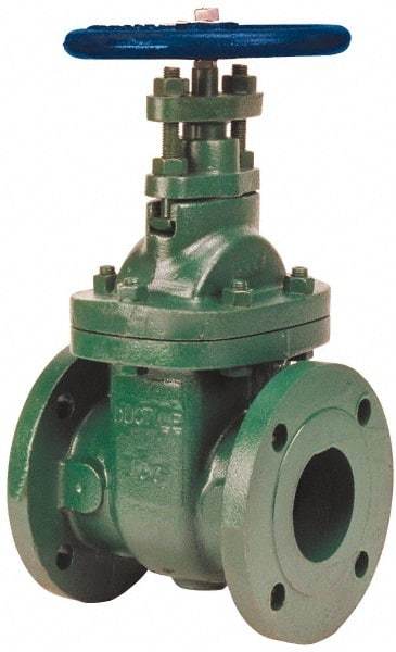 NIBCO - 12" Pipe, Class 150, Flanged-Raised Face Ductile Iron Solid Wedge Stem Gate Valve - 285 WOG, 150 WSP, Bolted Bonnet - Benchmark Tooling