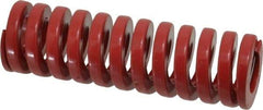 Dayton Lamina - 1-1/4" Hole Diam, 5/8" Rod Diam, 4" Free Length, Red Die Spring - 69.1 Lb Max Deflection, 1.2" Max Deflection, Heavy Duty, Chromium Vanadium Steel - Benchmark Tooling