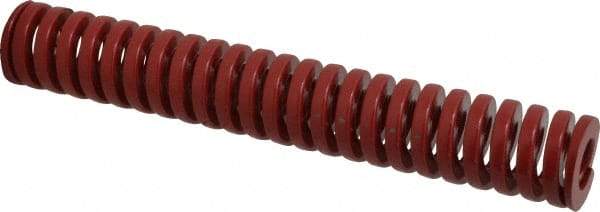 Dayton Lamina - 1-1/4" Hole Diam, 5/8" Rod Diam, 8" Free Length, Red Die Spring - 33 Lb Max Deflection, 2.4" Max Deflection, Heavy Duty, Chromium Vanadium Steel - Benchmark Tooling