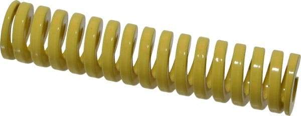Dayton Lamina - 1" Hole Diam, 1/2" Rod Diam, 4-1/2" Free Length, Yellow Die Spring - 46.2 Lb Max Deflection, 1.12" Max Deflection, Extra Heavy Duty, Chromium Vanadium Steel - Benchmark Tooling