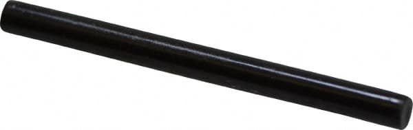 Holo-Krome - 1/8" Diam x 1-1/2" Pin Length Grade 8 Alloy Steel Standard Dowel Pin - Black Luster Finish, C 47-58 & C 60 (Surface) Hardness, 1 Beveled & 1 Rounded End - Benchmark Tooling