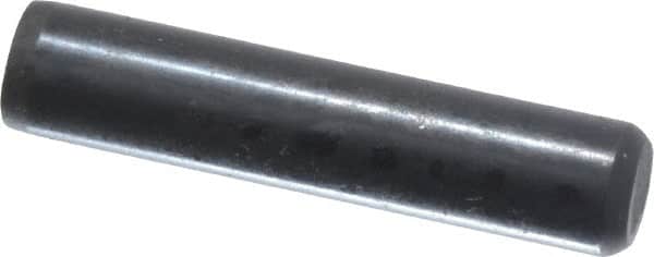 Holo-Krome - 3/16" Diam x 7/8" Pin Length Grade 8 Alloy Steel Standard Dowel Pin - Black Luster Finish, C 47-58 & C 60 (Surface) Hardness, 1 Beveled & 1 Rounded End - Benchmark Tooling
