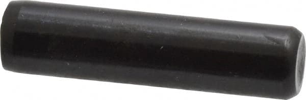 Holo-Krome - 3/8" Diam x 1-1/2" Pin Length Grade 8 Alloy Steel Standard Dowel Pin - Black Luster Finish, C 47-58 & C 60 (Surface) Hardness, 1 Beveled & 1 Rounded End - Benchmark Tooling