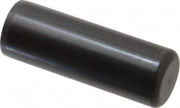 Holo-Krome - 7/8" Diam x 2-1/2" Pin Length Grade 8 Alloy Steel Standard Dowel Pin - Black Luster Finish, C 47-58 & C 60 (Surface) Hardness, 1 Beveled & 1 Rounded End - Benchmark Tooling