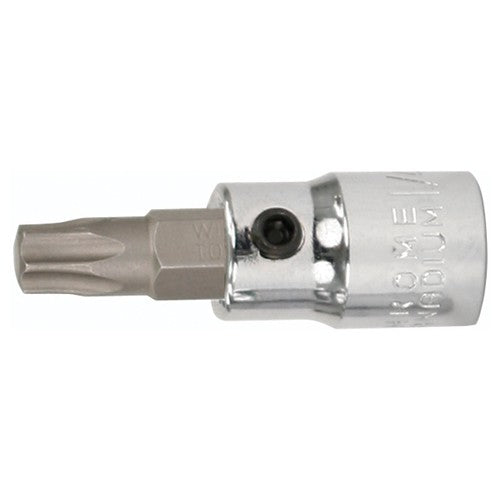 Torx Bit Socket 1/4″ Square Drive with 1/4″ Replaceable Hex Bit T6 × 38 mm Overall Length