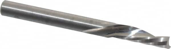 Onsrud - 3/16" Cutting Diam x 5/8" Length of Cut, 1 Flute, Downcut Spiral Router Bit - Uncoated, Right Hand Cut, Solid Carbide, 2" OAL x 3/16" Shank Diam, Single Edge, 21° Helix Angle - Benchmark Tooling
