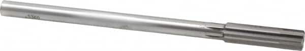 Made in USA - 0.536" Carbide-Tipped 6 Flute Chucking Reamer - Straight Flute, 7/16" Straight Shank, 2" Flute Length, 8" OAL - Benchmark Tooling
