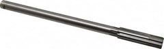 Made in USA - 0.539" Carbide-Tipped 6 Flute Chucking Reamer - Straight Flute, 7/16" Straight Shank, 2" Flute Length, 8" OAL - Benchmark Tooling