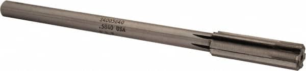 Made in USA - 0.584" Carbide-Tipped 6 Flute Chucking Reamer - Benchmark Tooling