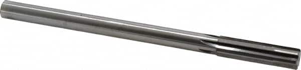 Made in USA - 0.607" Carbide-Tipped 6 Flute Chucking Reamer - Straight Flute, 9/16" Straight Shank, 2-1/4" Flute Length, 9" OAL - Benchmark Tooling