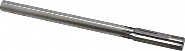 Made in USA - 0.64" Carbide-Tipped 6 Flute Chucking Reamer - Straight Flute, 9/16" Straight Shank, 2-1/4" Flute Length, 9" OAL - Benchmark Tooling