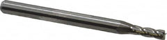 M.A. Ford - 0.09", 0.27" LOC, 1/8" Shank Diam, 1-1/2" OAL, 4 Flute, Solid Carbide Square End Mill - Single End, Uncoated, Spiral Flute, 30° Helix, Centercutting, Right Hand Cut, Right Hand Flute, Series 111 - Benchmark Tooling