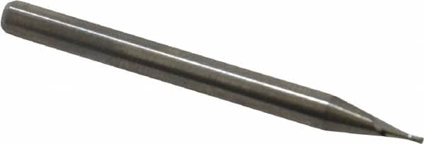 M.A. Ford - 0.026", 0.052" LOC, 1/8" Shank Diam, 1-1/2" OAL, 2 Flute, Solid Carbide Square End Mill - Single End, Uncoated, Spiral Flute, 30° Helix, Centercutting, Right Hand Cut, Right Hand Flute, Series 164 - Benchmark Tooling