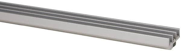 80/20 Inc. - 1 Panel, 0 to 48" Wide Door, Clear Anodized Aluminum Door Slide Track - 0.275" Door Thickness - Benchmark Tooling
