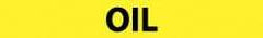 NMC - Pipe Marker with Oil Legend and No Graphic - 3/4 to 1-1/4" Pipe Outside Diam, Black on Yellow - Benchmark Tooling