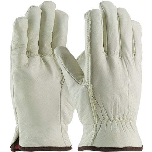 77-208/XL Insulated Drivers Gloves - Top Grain Cowhide Drivers - Regular Grade - Red Foam - Straight Thumb - Exact Industrial Supply