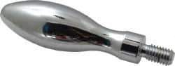 Gibraltar - 3/8-16 Threaded Stem, Fixed Handwheel & Machine Handle - Carbon Steel Bulb Shape Handle, 11/16" Long Carbon Steel Stem, 3-3/16" Handle Length, 3-7/8" OAL - Benchmark Tooling