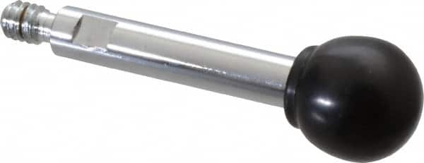 Gibraltar - 1/4-20 Stem, 3/4" Knob Diam, 0.31" Shaft Diam, Gear Lever Arm with Ball Knob - 3/8" Thread Length, 2.3" Handle Length, Steel Shaft, Phenolic Knob - Benchmark Tooling