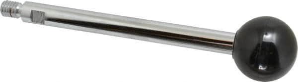 Gibraltar - 3/8-16 Stem, 1-3/8" Knob Diam, 1/2" Shaft Diam, Gear Lever Arm with Ball Knob - 1/2" Thread Length, 5.8" Handle Length, Steel Shaft, Phenolic Knob - Benchmark Tooling