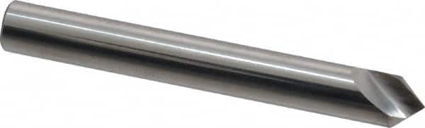 Hertel - 1/4" Head Diam, 1/4" Shank Diam, 1 Flute 82° Solid Carbide Countersink - Benchmark Tooling