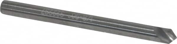 Hertel - 1/8" Head Diam, 1/8" Shank Diam, 1 Flute 90° Solid Carbide Countersink - Benchmark Tooling