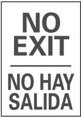 NMC - No Exit, Plastic Exit Sign - 14" Wide x 20" High, English/Spanish - Benchmark Tooling