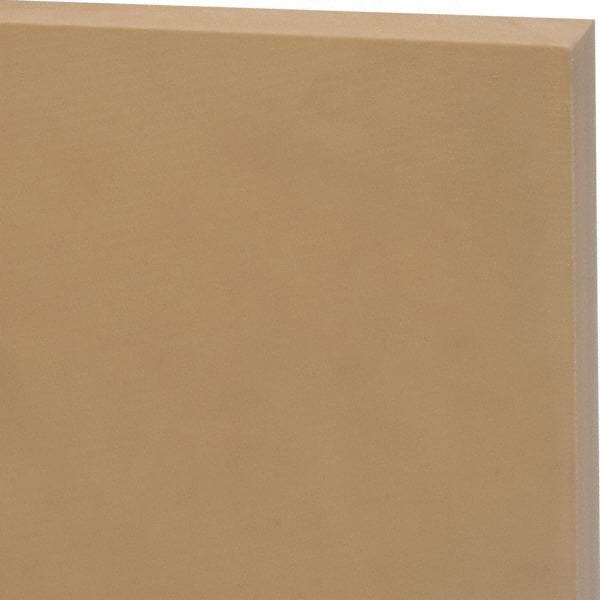 Made in USA - 3/8" Thick x 1' Wide x 1' Long, Kevlar/Nylon Sheet - Mustard Yellow, Rockwell R-115 Hardness, ±0.002 Tolerance - Benchmark Tooling