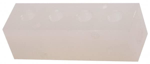 Made in USA - 1/2" Inlet, 3/8" Outlet Manifold - 4-3/4" Long x 1-1/2" Wide x 1-1/2" High, 0.2" Mount Hole, 2 Inlet Ports, 4 Outlet Ports - Benchmark Tooling