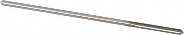 Made in USA - 0.134" Cobalt 4 Flute Chucking Reamer - Straight Flute, 0.119" Straight Shank, 7/8" Flute Length, 3-1/2" OAL - Benchmark Tooling