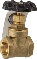 Legend Valve - 3/4" Pipe, Class 200, FNPT x FNPT Brass Solid Wedge Gate Valve - 200 WOG, 1 WSP, Bolted Bonnet, For Use with Potable Water Applications - Benchmark Tooling