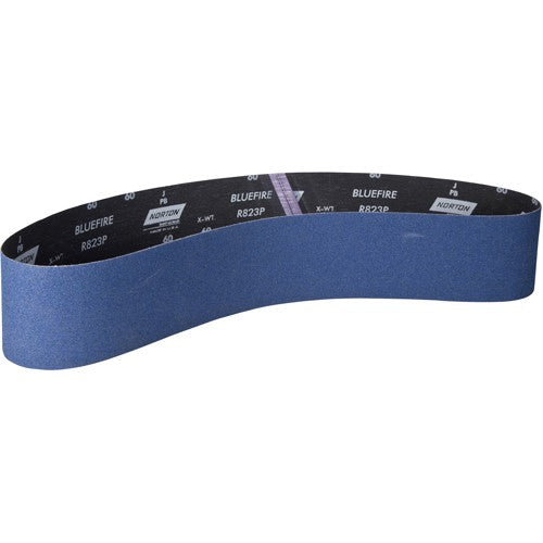 4″ × 60″ NorZon Plus R823 Narrow Belt 80 Grit Zirconia Alumina - Benchmark Tooling