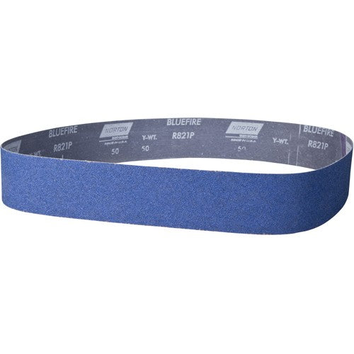 2-1/2″ × 60″ NorZon Plus R821 Narrow Belt 50 Grit Zirconia Alumina - Benchmark Tooling