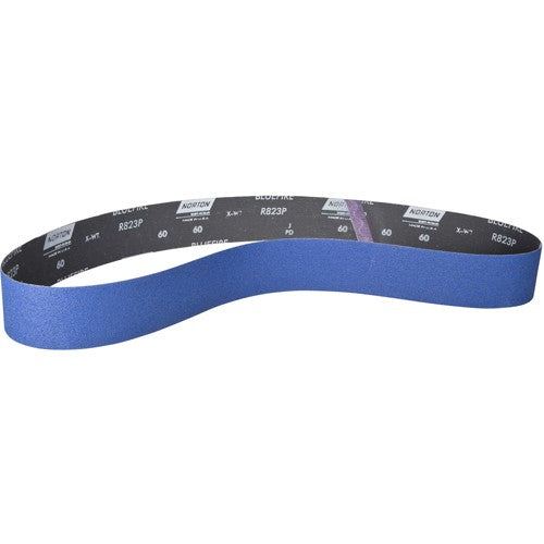 2-1/2″ × 60″ NorZon Plus R823 Narrow Belt 220 Grit Zirconia Alumina - Benchmark Tooling