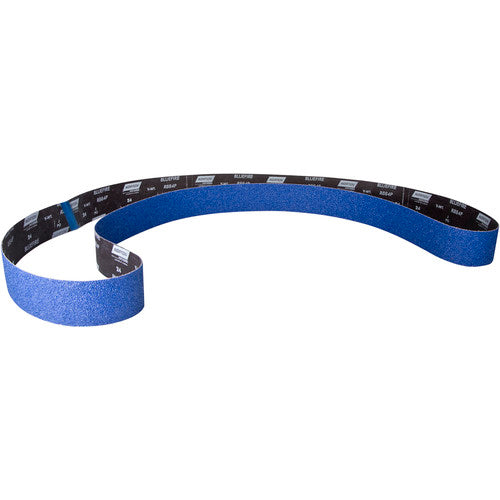 3 × 132″ BlueFire Cloth Narrow Backstand Belt 36 Grit R884P Zirconia Alumina - Benchmark Tooling