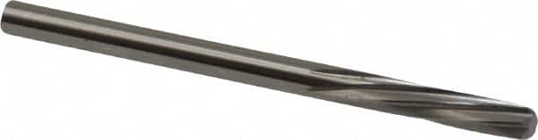 Magafor - 3.5789mm Solid Carbide 6 Flute Chucking Reamer - Spiral Flute, 0.1409" Straight Shank, 19/32" Flute Length, 2-1/4" OAL - Benchmark Tooling